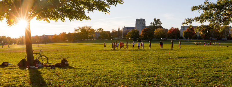Sunset on the Drillfield
