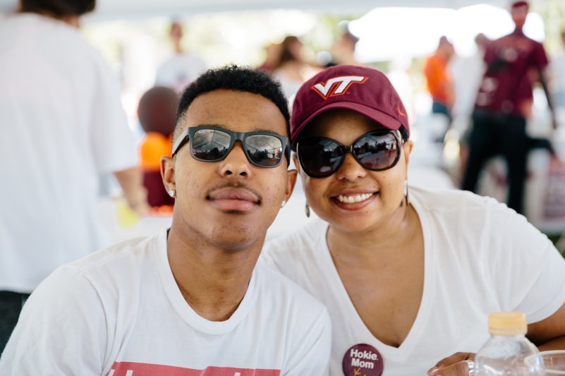 Hokies attend an event on campus