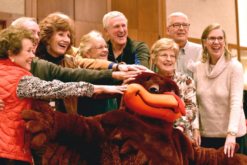 Alumni celebrate their 50th anniversary with the HokieBird