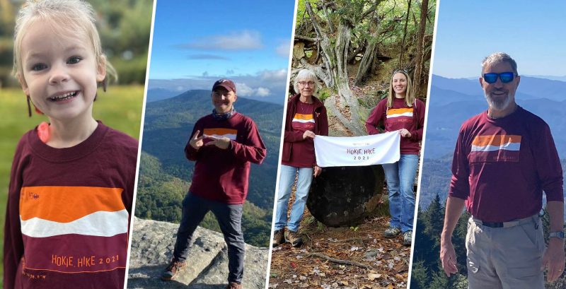 Hokies completing their Hokie Hike