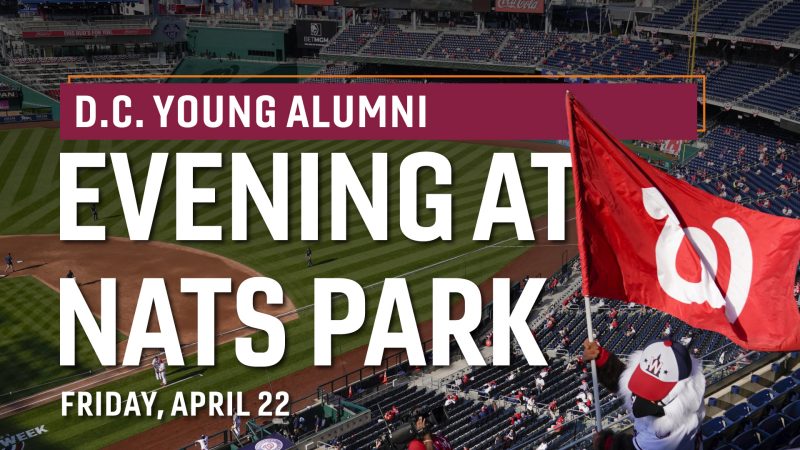 D.C. Young Alumni text set over baseball field