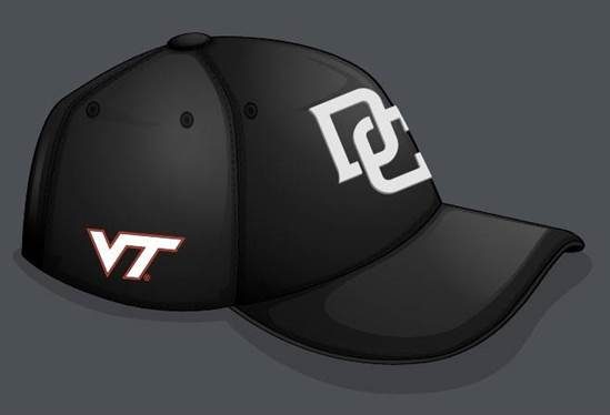 A black Nats hat