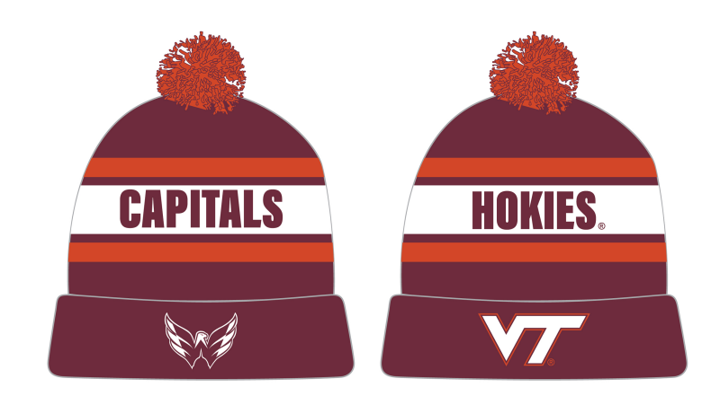 commemorative Virginia Tech Washington Capitals hat 