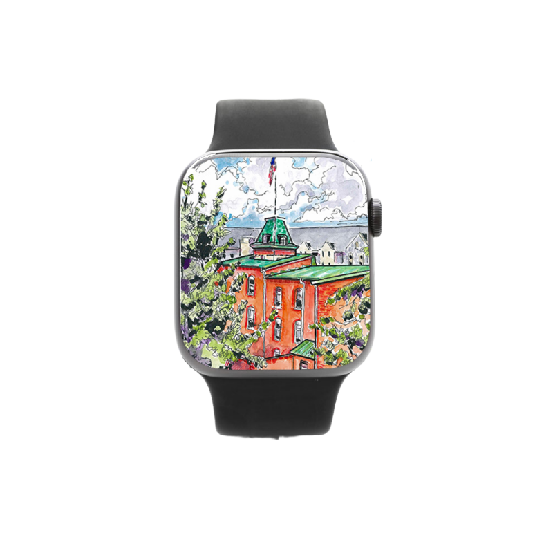 Apple watch with a Lane Hall doodle face