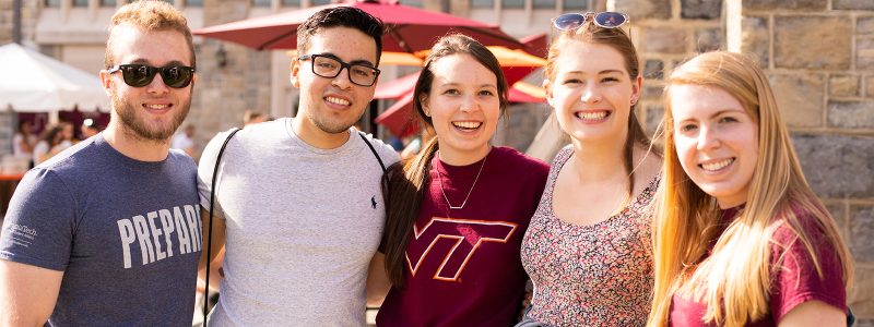 A group of Hokies at Grad Bash