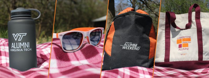 Bottle, sunglasses, a drawstring bag, and a tote bag.