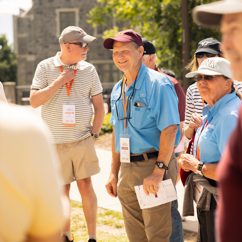 Alumni tour campus during Alumni Weekend