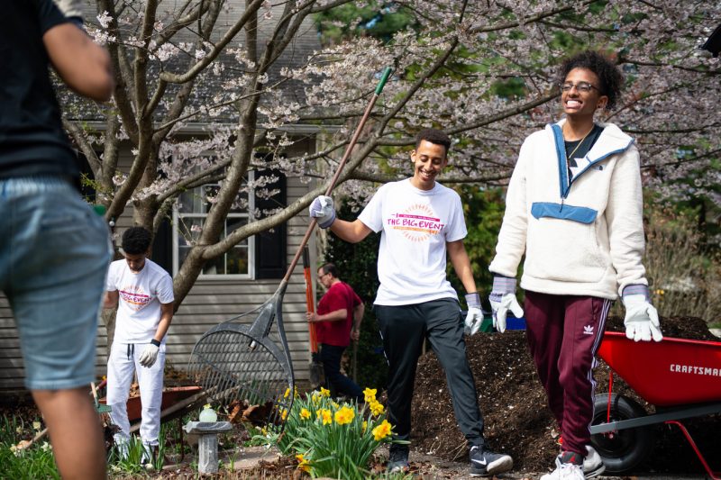 Volunteers during the Big Event