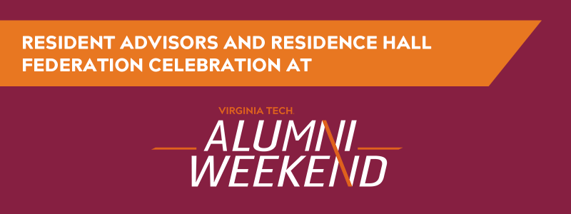 Resident Advisors and Residence Hall Federation at Alumni Weekend