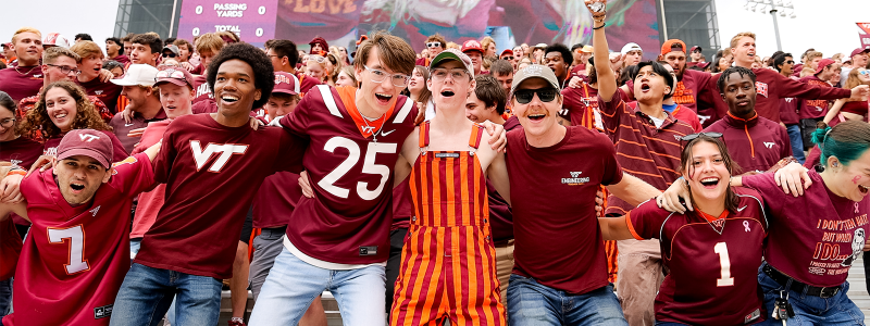 Virginia Tech fans in Lane Stadium stands