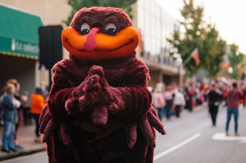 The HokieBird in the Homecoming Parade