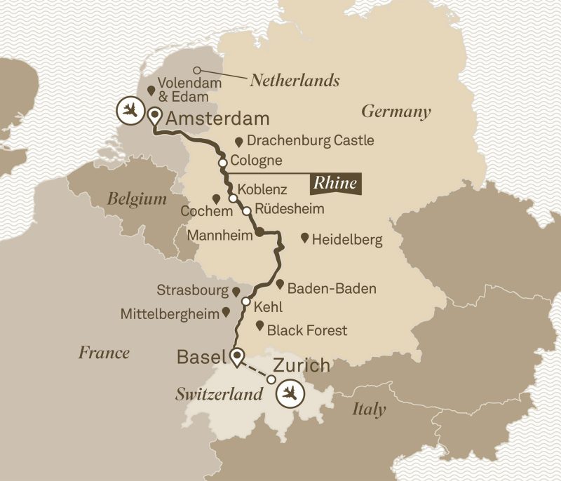 Rhine Highlights Map