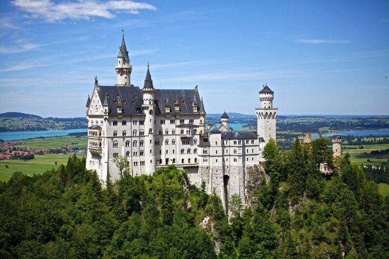 castle in Germany on hillside