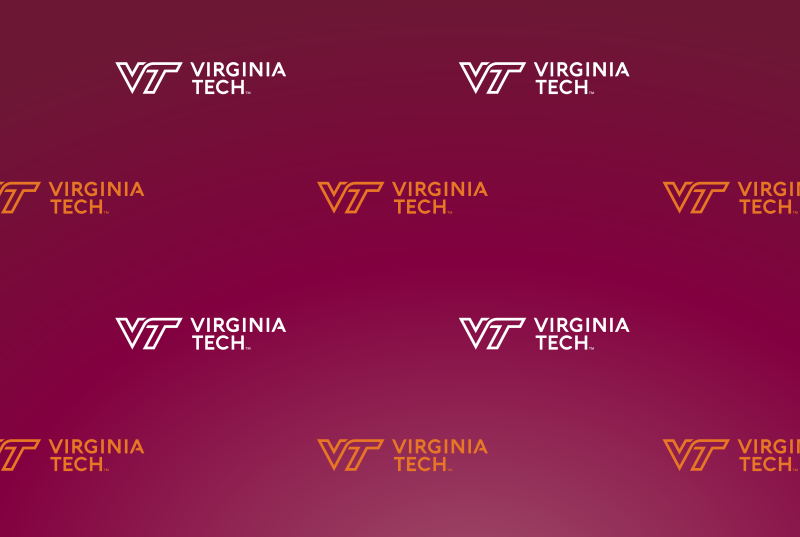 Zoom background with the Virginia Tech logo