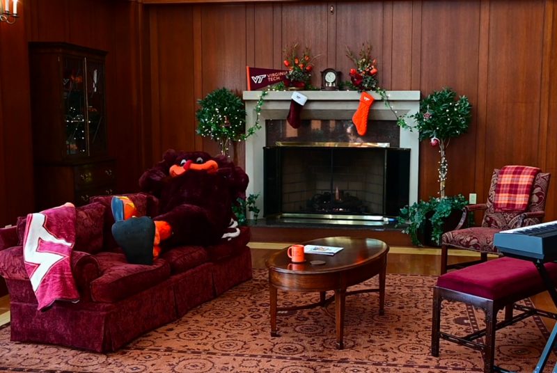 Virtual Hokie fireplace