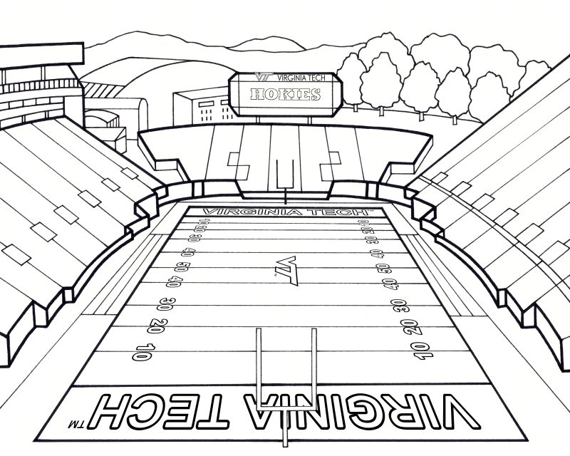 Lane Stadium coloring page