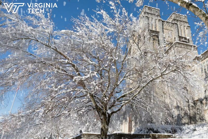 Snowy Campus Zoom background