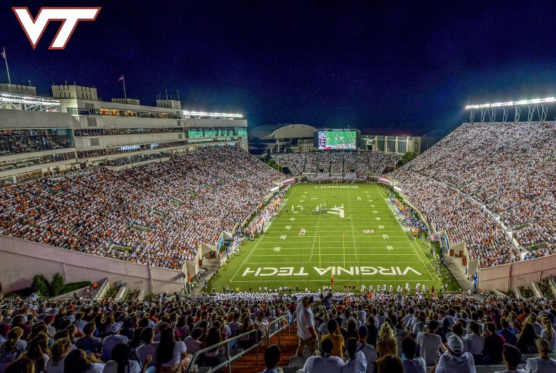 Zoom background with the Virginia Tech logo