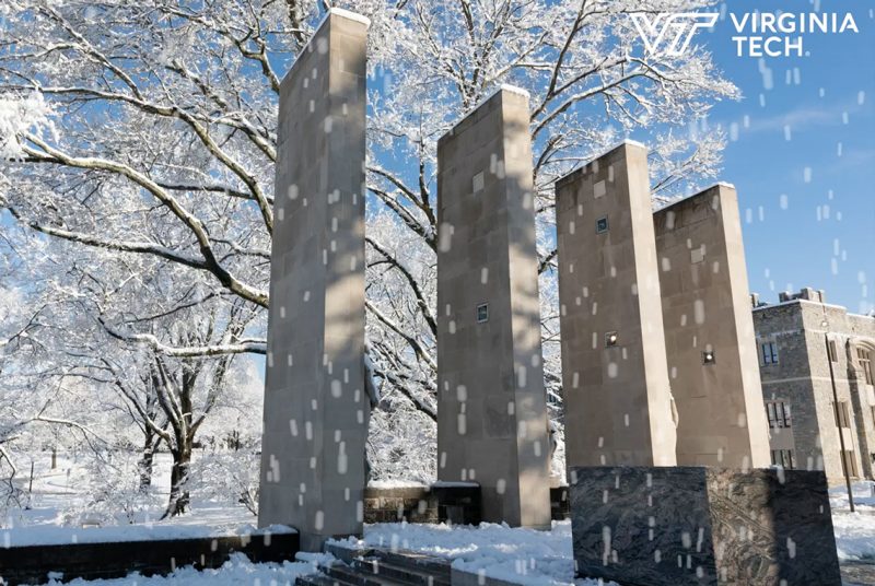 Snowy Campus Zoom background