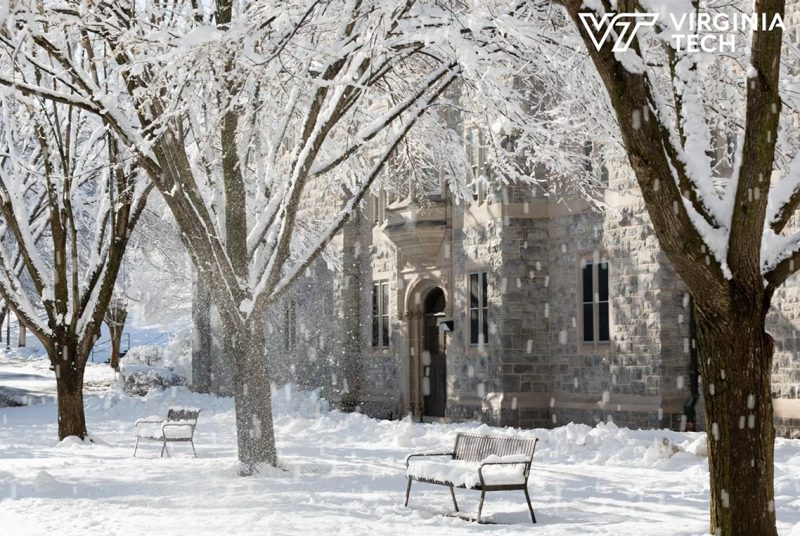 Snowy Campus Zoom background