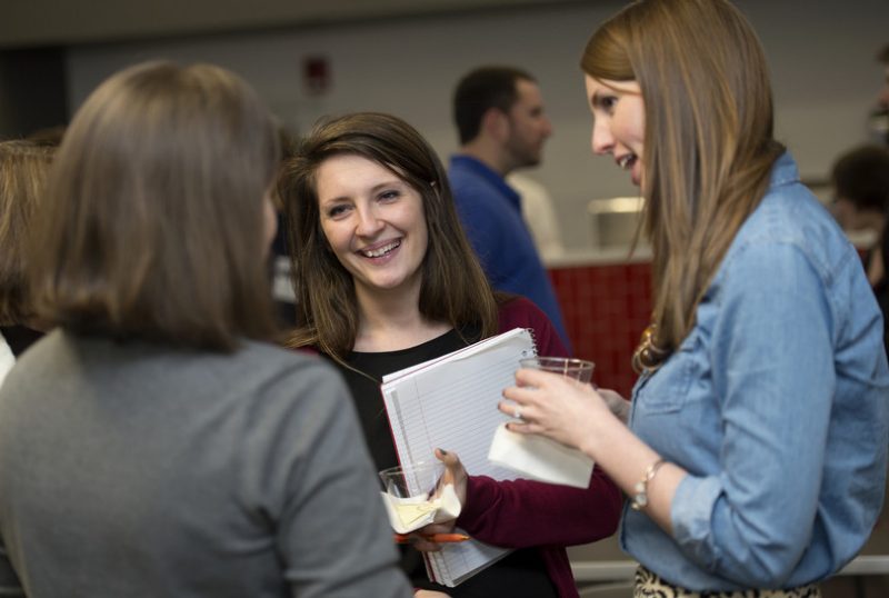 Young alumni at a career and networking event