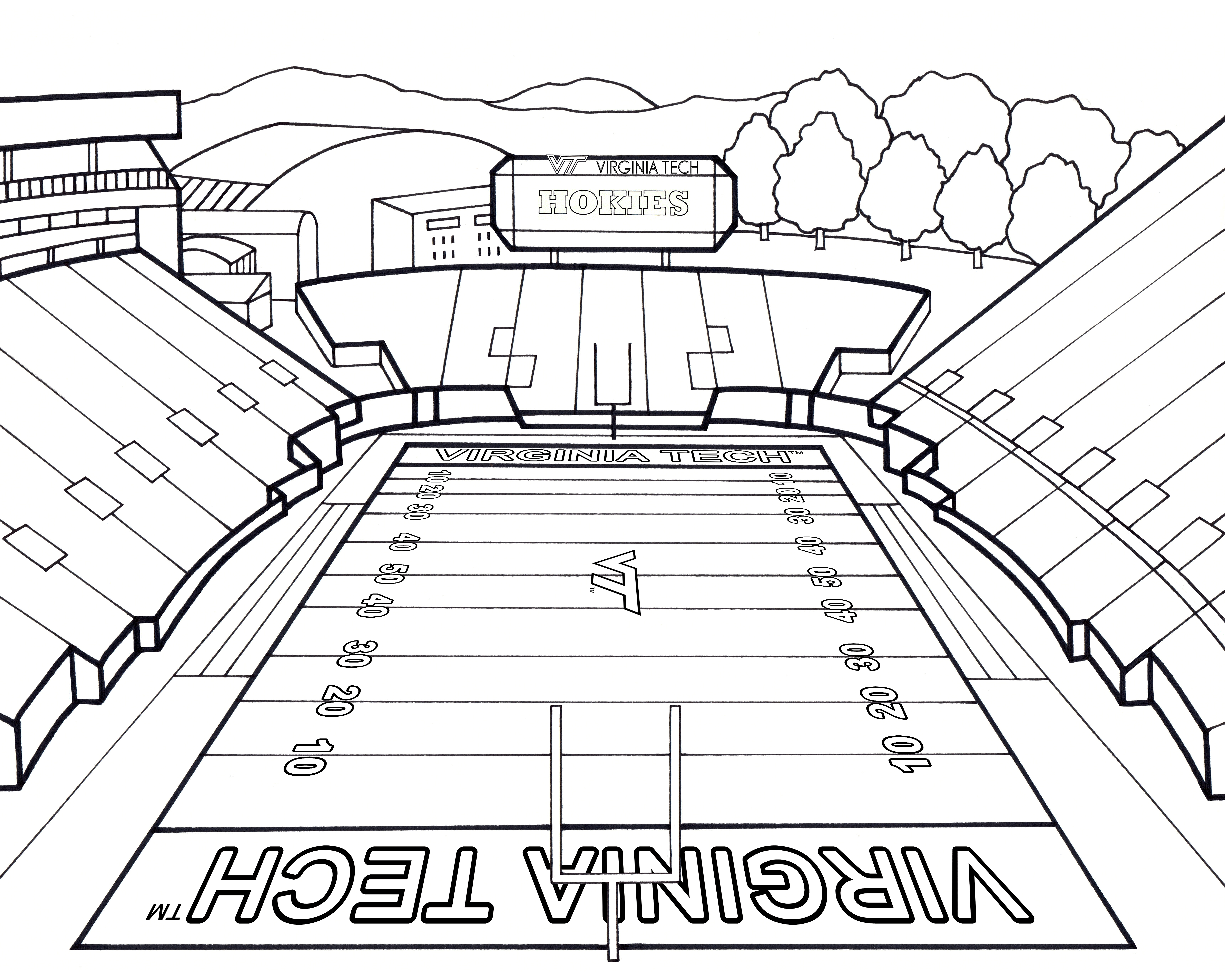 Coloring Pages Alumni Relations Virginia Tech