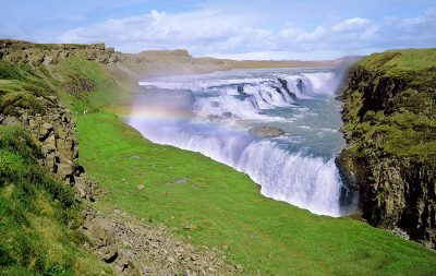 A waterfall in Iceland