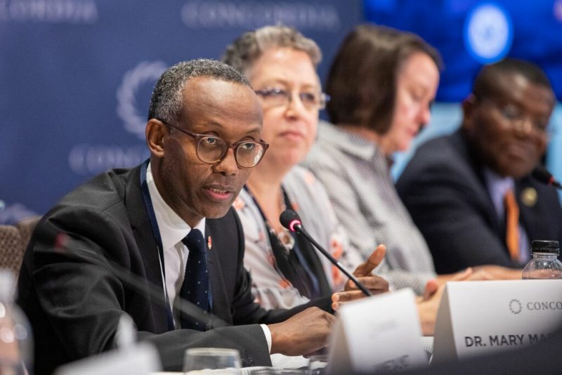 Global Partnership’s Managing Director Thomas Debass speaks about public-private partnerships at a roundtable discussion during the annual Concordia Summit in New York City, 2019. Photo courtesy of the Concordia Summit.